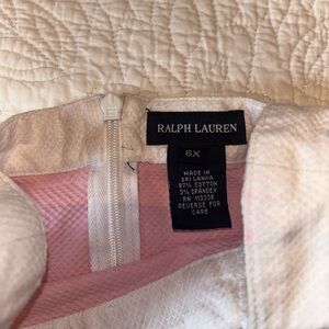 Pink and white Ralph Lauren dress size 6x